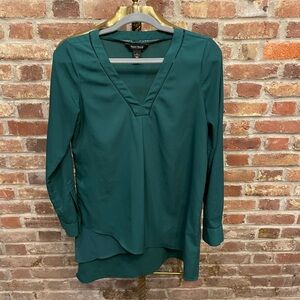 White House Black Market V-Neck Tunic Blouse